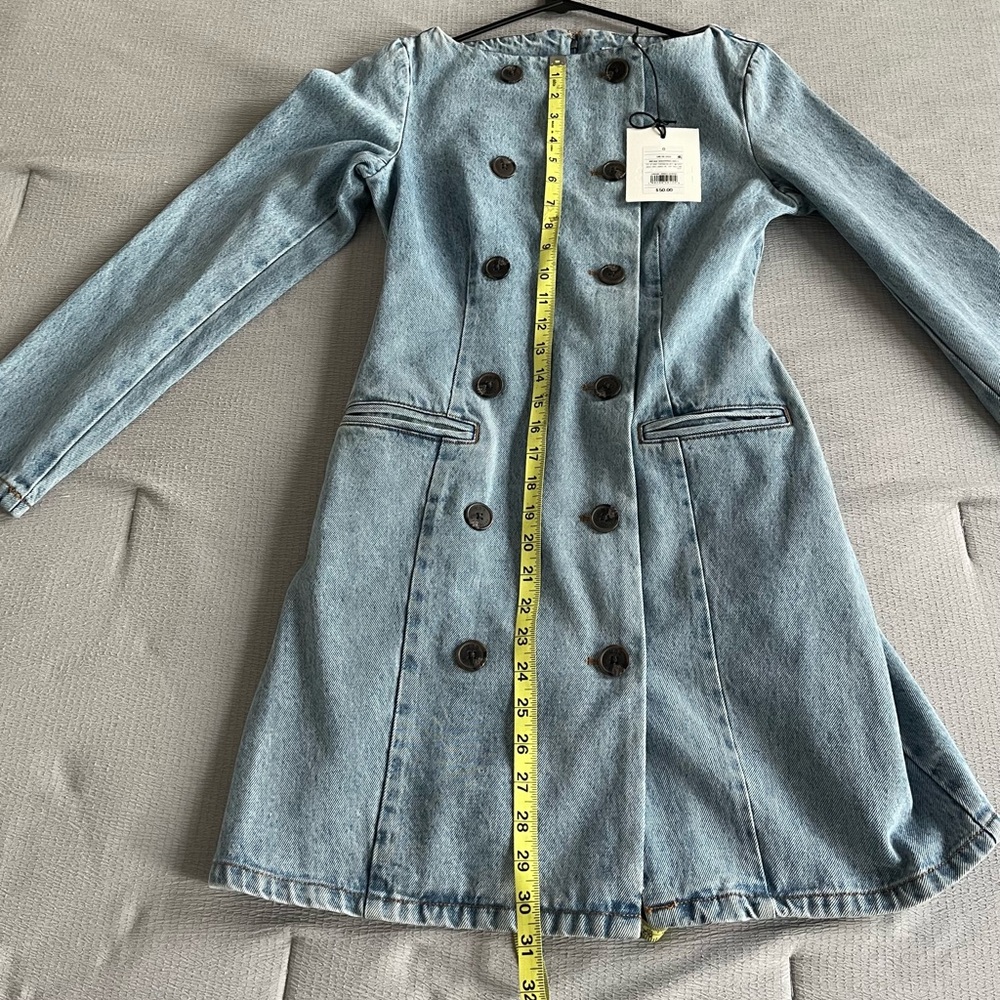 KBB by KAHLANA Women’s ‘The Tuxedo Mini Dress’ Vintage Wash- Size 0 (NWT) - Picture 5 of 7
